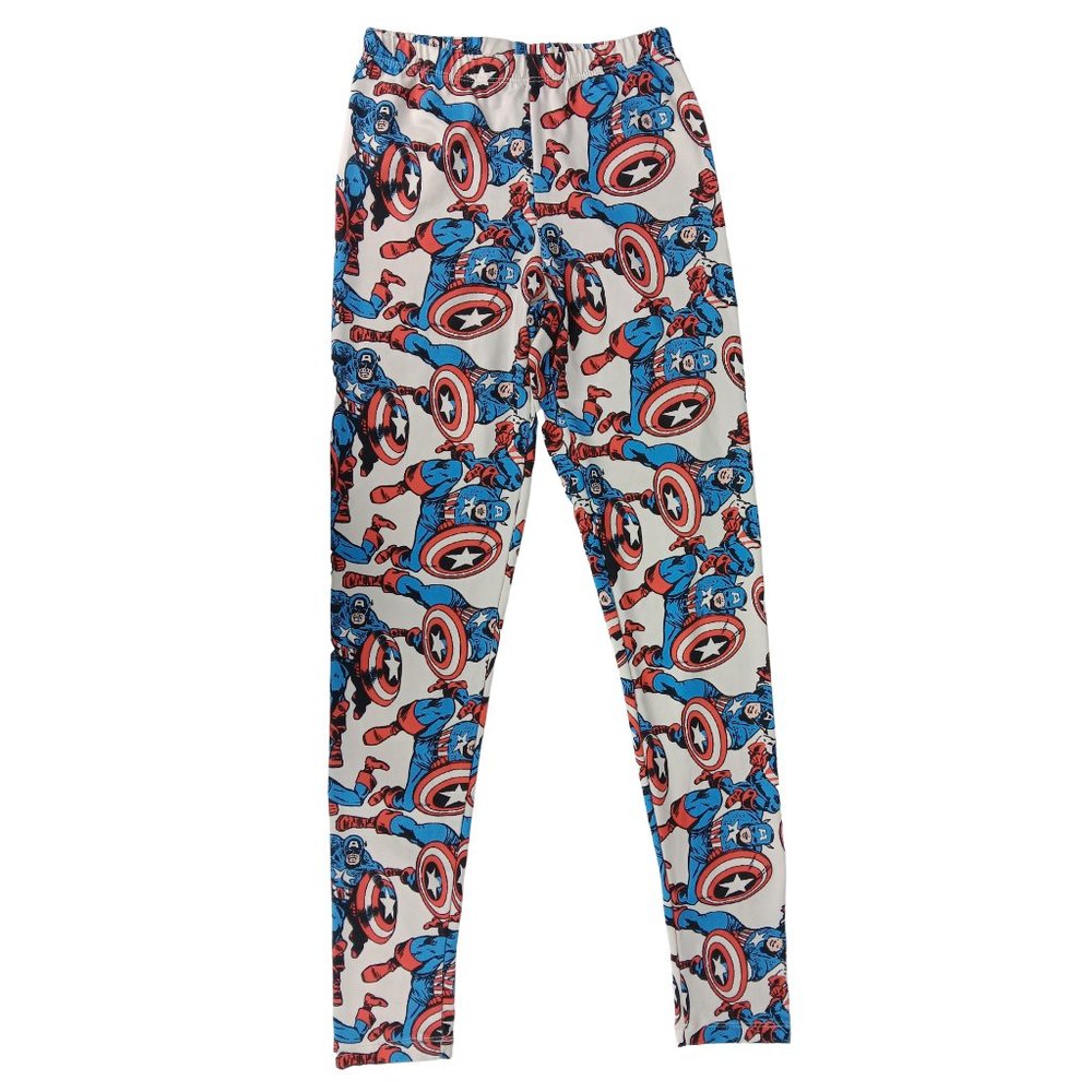 Marvel Comics Captain America Leggings SZ S - Picture 3 of 5